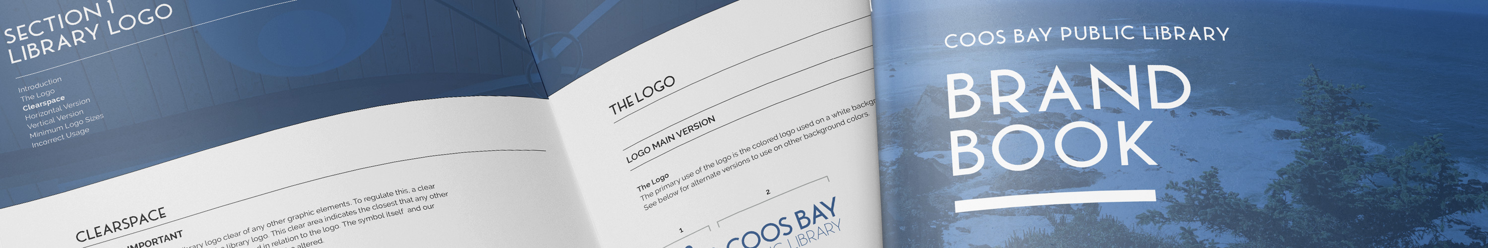 Coos Bay Public Library brand book pages