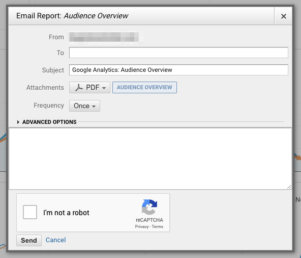 Screenshot - Google Analytics Audience Overview Report Email