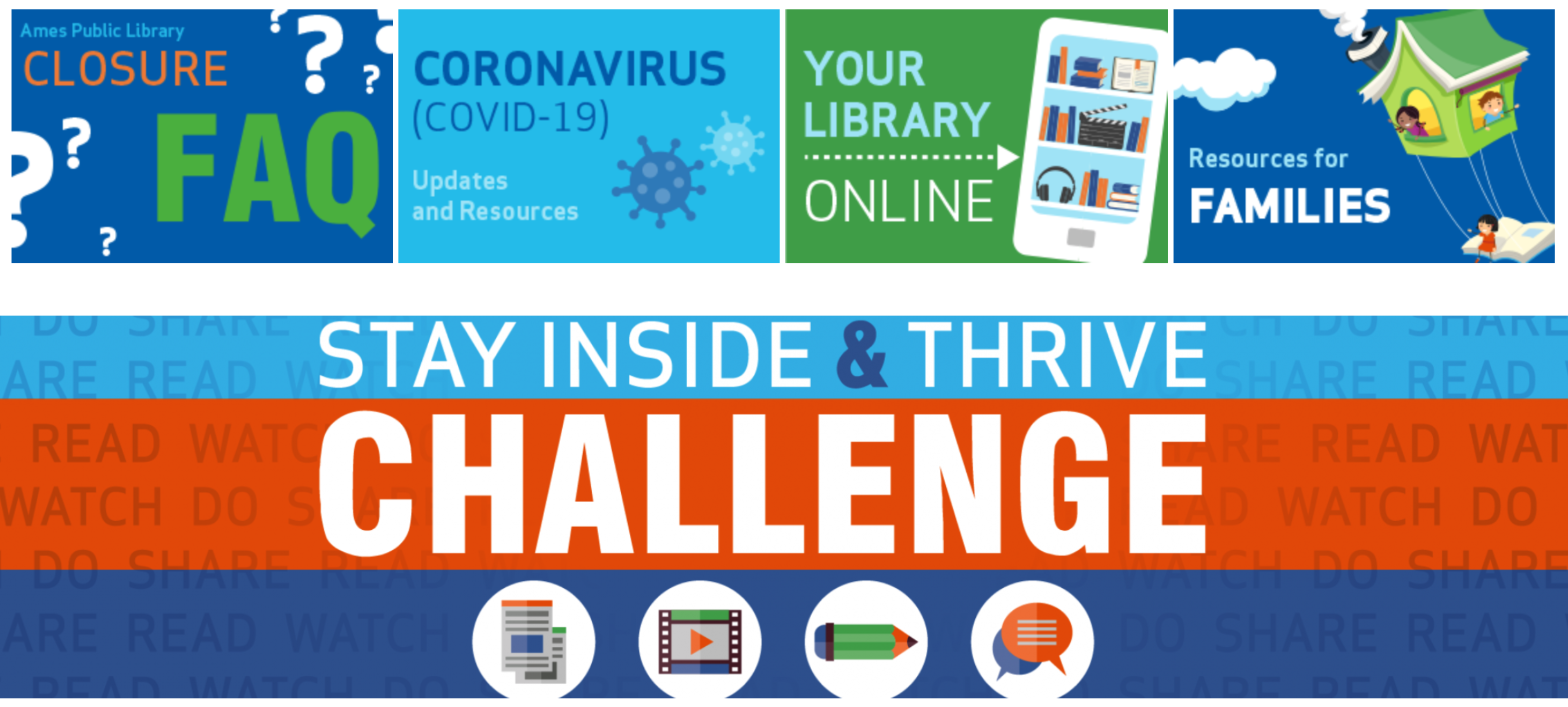 Ames Public Library's Stay Inside and Thrive Challenge